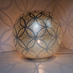 TABLE LAMP BALL CRC SILVER PLATED 40 